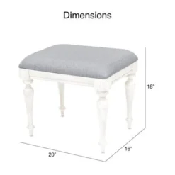 The Gray Barn Havenwood Vanity Desk Set - Distressed Rustic Ivory -Bed Frame Shop 5e85c4ea 69b9 486a 963b 880827ddb244