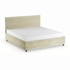 Mid-century Platform Bed With Headboard - White - King -Bed Frame Shop 5eb0a61c 1f7f 470c afe6 6af8f99ef51a