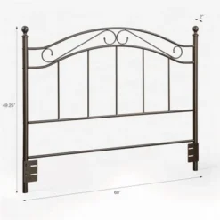 Avenue Greene Irma Metal Full/ Queen Size Headboard - Black -Bed Frame Shop 5ef4aa63 04df 42e9 bda0 d3ee8f8c90a9