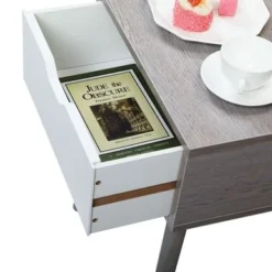 Cement Gray Nightstand With One Drawer,Set Of 2 - Cement Gray -Bed Frame Shop 5f73790e 6eb4 4b3a 898b 297266d85206