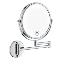 8 Inch LED Bathroom Mirror Wall Mount Two-Sided Magnifying Makeup Vanity Mirror 360 Degree Rotation Waterproof Button. - 8'' - Black -Bed Frame Shop 602eebc0 056f 4e07 a296 8ad52c91596f