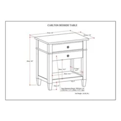 WYNDENHALL Sterling SOLID WOOD 24 Inch Wide Bedside Nightstand Table - Rustic Natural Aged Brown -Bed Frame Shop 611f6d34 88f0 43e5 a636 f9004bef0ed9