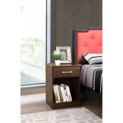 Lindsey 1-drawer Nightstand - Tan -Bed Frame Shop 617dfe6e 2558 4fb8 825b 6a5233eee493