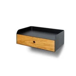 Modern Floating Solid Oak Wood Nightstand - 1-drawer -Bed Frame Shop 61da26a1 cdb8 414d 904c 4f6a256a458a