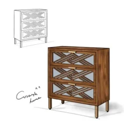 COZAYH 3-Drawer Mirror Fronts Accent Dresser - 3-drawer -Bed Frame Shop 623c99f6 62a4 4a0e 9e74 d9b38cc80fca