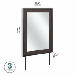 Atria Bedroom Mirror By Bush Furniture - Charcoal Gray -Bed Frame Shop 635cc0fc 59ef 45c9 b998 a159075dc60c
