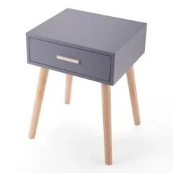 Single Drawer Bedside Table Gray Two Packs - 1-drawer - Grey -Bed Frame Shop 65505e28 5493 4710 bb4e e1dbc57471a6