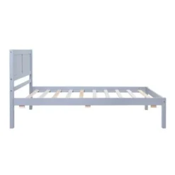 Wood Platform Bed Twin Size Platform Bed With Headboard - White -Bed Frame Shop 65883d63 0690 4c0e afa5 e4c89c50f165