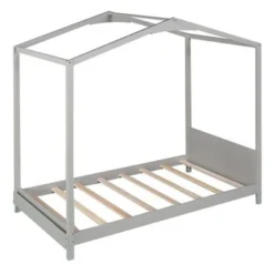 Merax Twin Size House Platform Bed With Headboard - Grey -Bed Frame Shop 65eb08df 3b08 48eb 9977 a428095b79a6