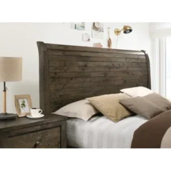 Roundhill Furniture Pavita Classic Gray Finish Sleigh Bed Set, Dresser, Mirror, Night Stand - King -Bed Frame Shop 661ca570 8fc9 49ef bee8 e1b9febbb38b