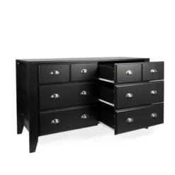 Foisy Faux Wood 3 Piece Double Dresser And Nightstand Bedroom Set By Christopher Knight Home - Black -Bed Frame Shop 662f8732 99d9 46f3 b366 401f1e9917f5