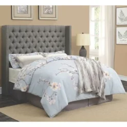 Copper Grove Guayabal Demi-wing Button-tufted Grey Upholstered Headboard - California King - Grey Headboard Only -Bed Frame Shop 672a7781 4584 42c1 a92d 94c8248ab82e
