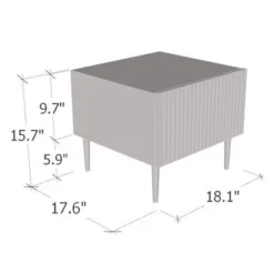 Nicole 18" Nightstand - Black -Bed Frame Shop 6840bc6e 810a 4df4 a272 9d603f355725