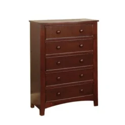 Omnus Transitional Chest In Cherry Finish - 5-drawer