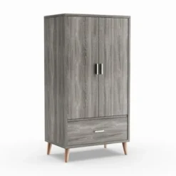 Carson Carrington Gjovik Contemporary Distressed Grey Wardrobe Armoire -Bed Frame Shop 69e1103d 8d92 4fb7 994b f07e84489ced