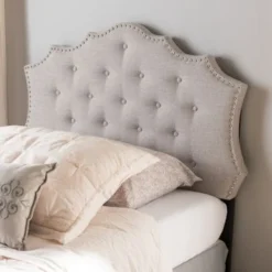 Gracewood Hollow Farouk Fabric Headboard - Grey - King -Bed Frame Shop 6a5d158b 6195 4009 92e2 209738cf7b4a