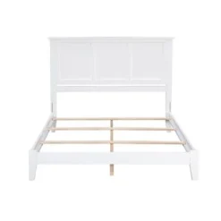 Madison King Platform Bed With Open Foot In White - King -Bed Frame Shop 6a96cc3f 3920 43b8 b7d3 c101b8d1d65d