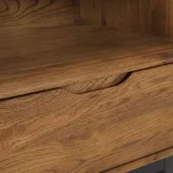 Aldo 1 Drawer Nightstand In Brown Oak Wood With Black Metal Legs -Bed Frame Shop 6a9dadc1 2412 45fd 8edc fa0034e59a32