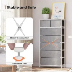 Pellebant 7-Drawer Storage Chest Dresser - Grey - 7-drawer -Bed Frame Shop 6aa4c666 bf36 4c1c aa1e 8241929656cb