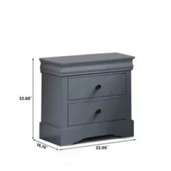 Bella Arlo Nightstand, KD - White - 2-drawer -Bed Frame Shop 6adcd4d9 a826 448e 8ffd dfbd8ee9050d