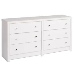 Prepac Pure White Nolita 6-drawer Dresser - White - 6-drawer -Bed Frame Shop 6b1c6f95 4bb4 4b32 a575 222c82cb2131