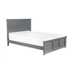 Madison Full Platform Bed With Matching Footboard In Grey - Full -Bed Frame Shop 6bbf1b9d db48 4a6b b4c6 10ada96a7daa