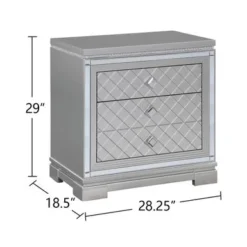 3 Drawers Wood Nightstand - White -Bed Frame Shop 6c2e192e 5eba 4310 b877 9b85e4672b09