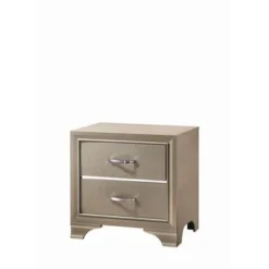 Silver Orchid Arcaro Transitional Champagne 4-piece Bedroom Set - Queen -Bed Frame Shop 6c643d67 08d3 4fc6 958a 7e16693f1e51