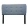 8-button Tufted Candice Bay Blue Headboard - Twin