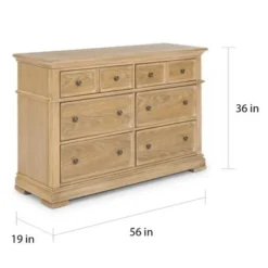 Manor House Contemporary White Oak Dresser By Homestyles - Natural - 6-drawer -Bed Frame Shop 6cadc37c 3eb1 4935 b731 c0309216caef