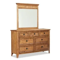 Copper Grove Maiac Brushed Ash 7-drawer Dresser With Mirror - 7-drawer - Brown -Bed Frame Shop 6cbc34e5 faf0 4c88 819f 1239aeae7b73