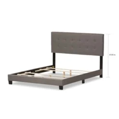Baxton Studio Karpos Modern Upholstered Grid-tufting Panel Bed - Grey - Full -Bed Frame Shop 6ccd9336 9327 4819 870b be0f5c084391
