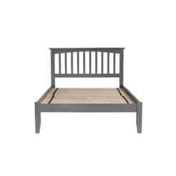 Mission Full Platform Bed With Open Foot Board In Grey - Full -Bed Frame Shop 6d064cd0 e951 462f b16f e44ea5a79e30