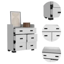 Boahaus Rita Dresser (White) - 5-drawer - White -Bed Frame Shop 6d4d03d7 3d9e 4841 84c3 7c3290ea0ca5