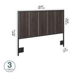 Atria Full/Queen Size Headboard By Bush Furniture - Modern Hickory -Bed Frame Shop 6dd67ef2 3023 4b85 baab ed5b79e3a797