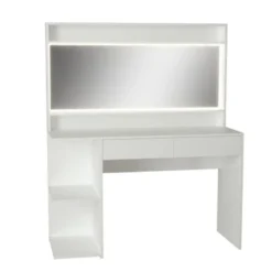 Boahaus Nixi Lighted Vanity With LED Light Strip - White -Bed Frame Shop 6debcda2 cbd0 4d78 9a26 9bae22f324a5