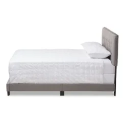 Contemporary Fabric Bed By Baxton Studio - Grey - Queen -Bed Frame Shop 6e559970 a190 4570 99e5 eb4a6ae1f644