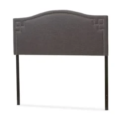 Baxton Studio Copper Grove Daisy Modern Dark Grey Upholstered Headboard - Full - Greyish Beige -Bed Frame Shop 6e682851 ac42 48a0 ba17 c30f4bf8415b