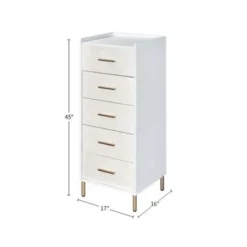 5 Drawers Jewelry Armoire With Mirror - Black/Silver/Gold -Bed Frame Shop 6e79d049 3d24 40c6 86e7 bca01b5a5182