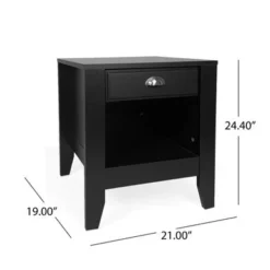 Foisy Faux Wood 3 Piece Dresser And Nightstand Bedroom Set By Christopher Knight Home - Black -Bed Frame Shop 6e908f28 06a6 4281 a207 9999fcf245fd