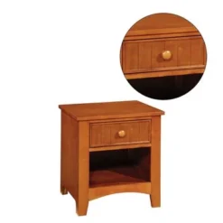 Wooden Nightstand With A Drawer - Cherry -Bed Frame Shop 6ec020ca 25cc 4dea 8849 bfe824f4f4d4