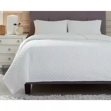 White Ryter King Coverlet Set 2 White Ryter King Coverlet Set - Image 2