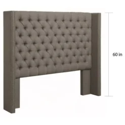 Copper Grove Guayabal Demi-wing Button-tufted Grey Upholstered Headboard - Full - Grey Headboard Only -Bed Frame Shop 6f43e1dd 1bd3 4818 b3fc 2707da6448bc