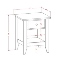 2-Piece Granbury Bed Set - Dark Brown Faux Leather Bed With Black Legs - Distressed Jacobean End Table (Bed Size Option) - GB25K-1GA07 -Bed Frame Shop 6ff53630 2e09 48bb 8551 64ab4ee061d2