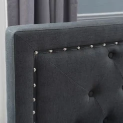 Virgil Traditional Queen-Sized Bed Frame By Christopher Knight Home - Dark Gray -Bed Frame Shop 6fffc835 7814 4ff2 a514 d6583c54c954