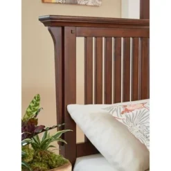 INSPIRED By Bassett Modern Mission Vintage Oak Finish Bed Set - King/Eastern King -Bed Frame Shop 7019435a 12cd 48af ae1a 9119368ba0af