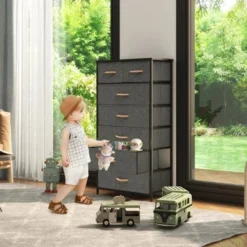 VredHom 7-drawer Storage Chest Dresser - Black - 7-drawer -Bed Frame Shop 70284f44 73bf 48d3 92a6 95a8c1d6d6f1