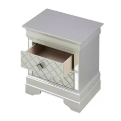 Verona Mirrored Wood 2-drawer Nightstand - Charcoal -Bed Frame Shop 709987ca f62d 42fd 8c5a 84763ac620fb