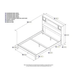 Newport Full Platform Bed With Open Foot In Grey - Full -Bed Frame Shop 70d9990c 5c4c 4961 927d b2a0cdedd0d2