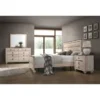 Roundhill Furniture Imerland Contemporary White Wash Finish 4-Piece Bedroom Set, Queen - White-Wash - Queen - 4 Piece